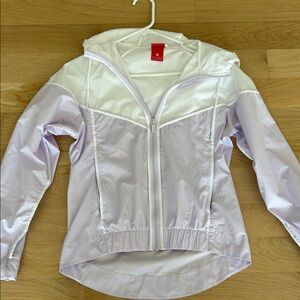 Nike Light Purple and White Hooded Windbreaker Jacket